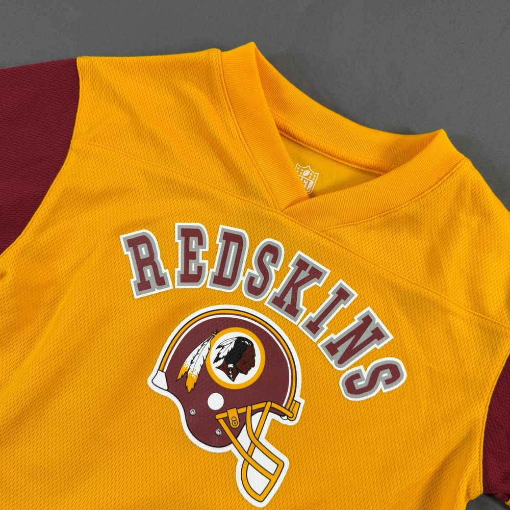 NFL Washington Redskins Youth 4T Jersey Layered Long Sleeve Shirt Gold Burgundy